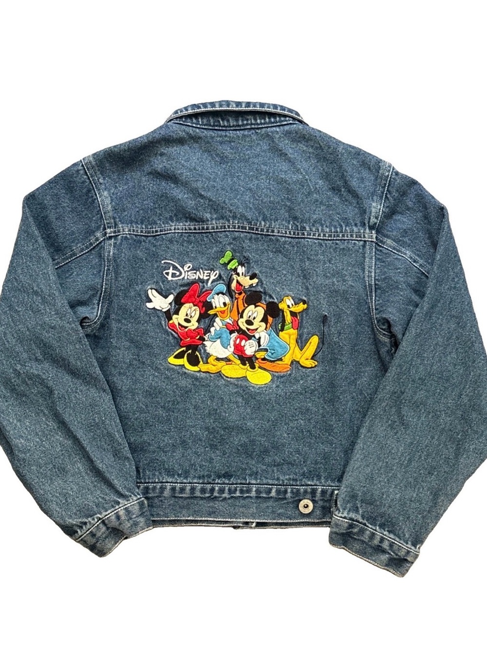Disney Kids' Denim Jacket with Classic Mickey & Friends Embroidery - Blue 14/16